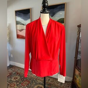 Regina Porter Vintage Vibrant Red Blouse